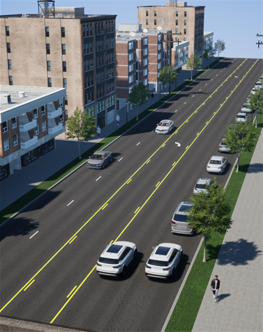 Street Rendering through Downtown